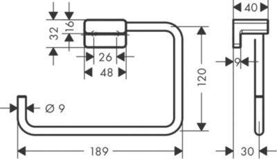 Anneau porte serviettes doré Addstoris Hansgrohe