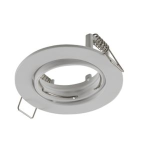 Anneau rond pour spot à encastrer LED Colours Ares métal blanc Ø8,5 cm