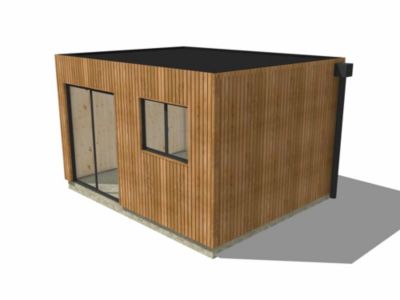 Annexe de jardin bois en bois 4,4 x 3,5 x 2,7 m