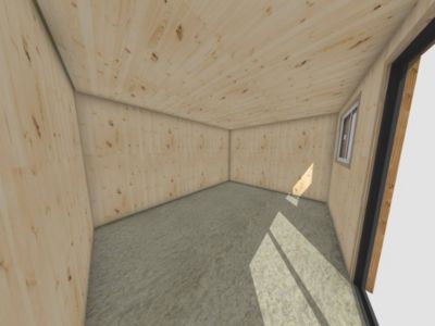 Annexe de jardin bois en bois 4,4 x 3,5 x 2,7 m