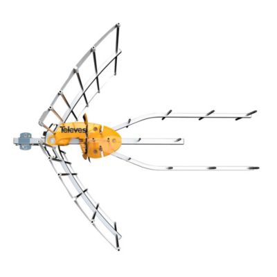 Antenne d'extérieur Televes Ellipse 148921 pour chaînes TNT gain 40 dB alimentation sous 24V