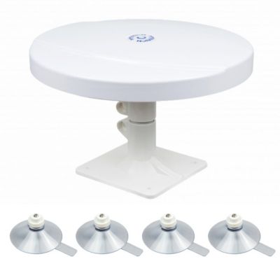Antenne TNT passive omnidirectionnelle Camping Car + 4 ventouses ANTARION
