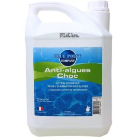 Anti-algues Choc Piscine 5L, Rattrapage Eau Verte, Anti Eau Verte/Trouble, Produit Double Action