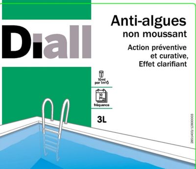 Anti-Algues Non Moussant 3L pour Piscine