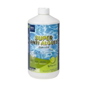 Anti-Algues Piscine - Action Curative Anti Eau Verte Et Eau Trouble - Bouteille 1 Litre - Edg