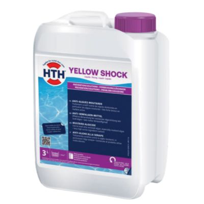 Anti-algues piscine spécial moutarde hth YELLOW Shock liquide - 3 litres