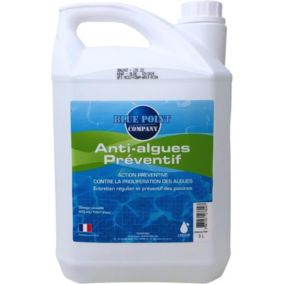 Anti-algues Préventif Piscine 5L, Rattrapage Eau Verte, Anti Eau Verte/Trouble, Produit Double Action