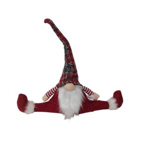Anti-Brouillon de Seuil Anti Brouillon de Porte en Tissu Rouge Décoration de Noël