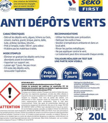 Anti-dépôts verts universel SekoFirst 20L