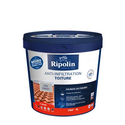 Anti-infiltration toiture Ripolin gris ciment 4L