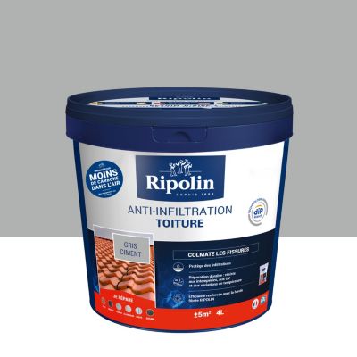Anti-infiltration toiture Ripolin gris ciment 4L