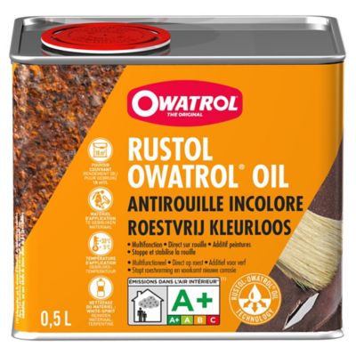 Traitement extérieur anti-rouille aérosol stoppe & stabilise Rustol Owatrol  300ml