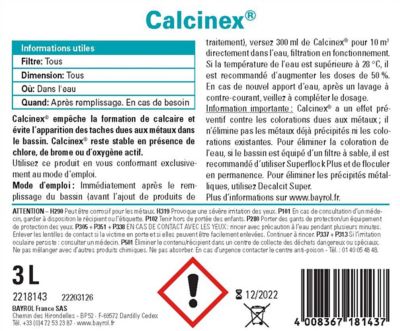 Anti tartre pour piscine Bayrol Calcinex 3L