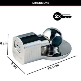 Antivol attelage remorque universel 377EURDAT Masterlock