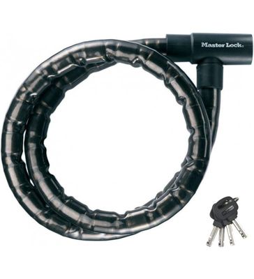 Antivol Cadenas de moto Noir 1m20 Diam 22mm Master Lock 8115DPS