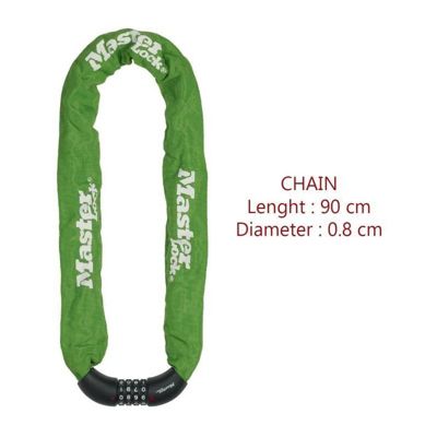 Antivol chaîne pour vélo - MASTER LOCK - Chaîne Antivol Vélo - 90 cm x 8 mm - Haute Sécurité