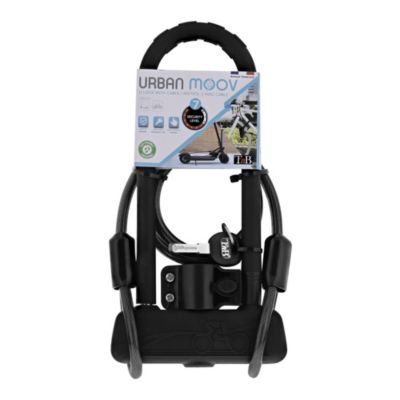 Antivol Vélo En U Renforcé Avec Câble Acier 1,2m - Protection Maxi Contre Le Vol - Support De Montage Inclus - Noir