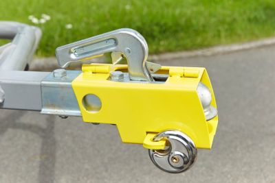 Antivol Remorque Relaxdays - Pour Véhicules Attelés Ou Non - Avec Cadenas à Disque Et Cache-boule
