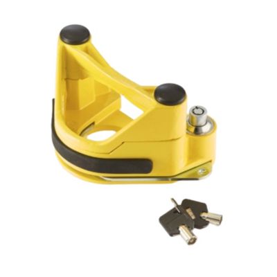 Antivol pour tête d'attelage Mottez A075B jaune compatible l.84 mm et H.63 mm