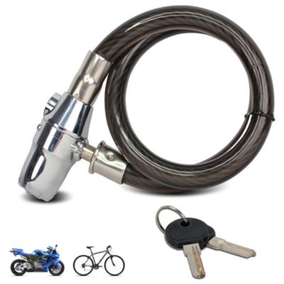 Antivol velo Power Lock 80 cm FISHTEC cable securite alarme sonore 110 dB