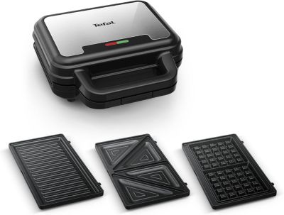 Appareil 3-en-1 gaufres, sandwichs et paninis 700W