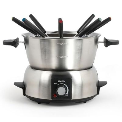 Appareil à fondue électrique Livoo DOC263 - 8 personnes, 1,8L, 1000W, accessoires inclus