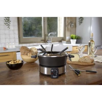 Appareil à fondue Taurus FF2 de 1000W, capacité de 2L, pour 8 personnes, tous types de fondue, température régable