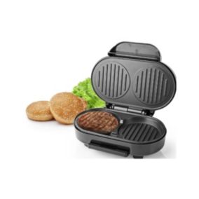 Appareil à Hamburger électrique 1000W 10.5Cm Revêtement anti adhésif NEDIS