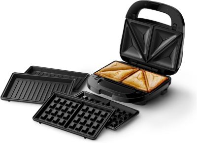 Appareil polyvalent pour sandwichs, paninis et gaufres 750 W