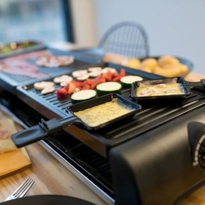 Appareil à raclette 12 personnes - Noir