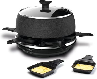 Appareil à raclette multifonction noir et inox 850 W