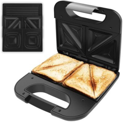 Appareil à sandwichs 3 en 1 avec plaques interchangeables 800W