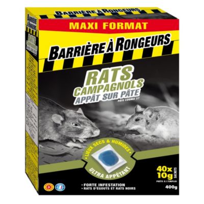 Appât pâte rats et campagnols Barrière à rongueurs 400g - maxi format