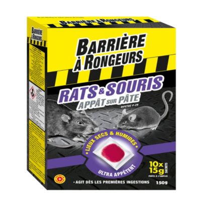 Appât pâte rats et souris Barrages à rongeurs 150g