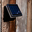 Applique base rectangle LED solaire à détection Moze IP44 1000lm 8W noir l.14 x H.19,5 x P.15 cm