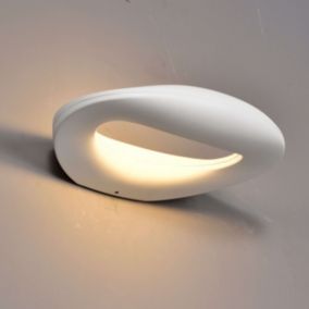 Applique blanche design LED aux courbes arrondies  - Melia