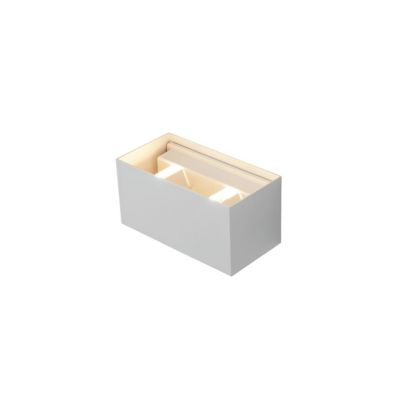 Applique blanche LED design double - IP54 dimmable - Cubic