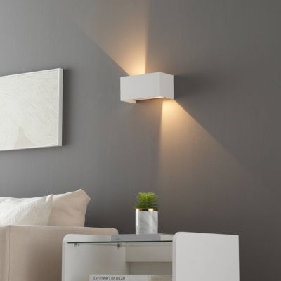 Applique blanche LED design double - IP54 dimmable - Cubic