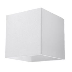 Applique carré en aluminium blanc 10 x 10 cm