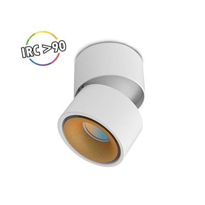 Applique décorative LED 6W - Blanc/Doré - Orientable - 3 CCT - IRC90