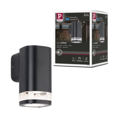 Applique d'extérieur Colum résistant à l'eau de mer IP44 80x153 mm max. 20W 230V Anthracite Aluminium