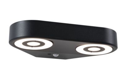 Applique d'extérieur LED Silma Détecteur de mouvement crépusculaire (IR) Double émission lumineuse IP44 carré 280x176 mm 3000K 2x5
