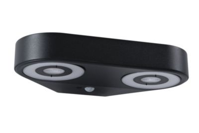 Applique d'extérieur LED Silma Détecteur de mouvement crépusculaire (IR) Double émission lumineuse IP44 carré 280x176 mm 3000K 2x5