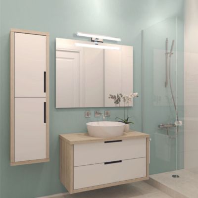 Applique de salle de bain 53 cm chrome - Voltman