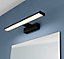 Applique de salle de bain LED intégrée 900lm IP44 11W blanc froid noir