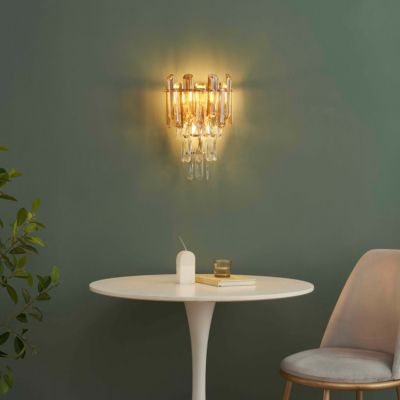 Applique dorée cristal prestige cascade de pampille - Elemia