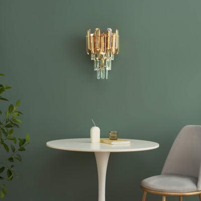 Applique dorée cristal prestige cascade de pampille - Elemia