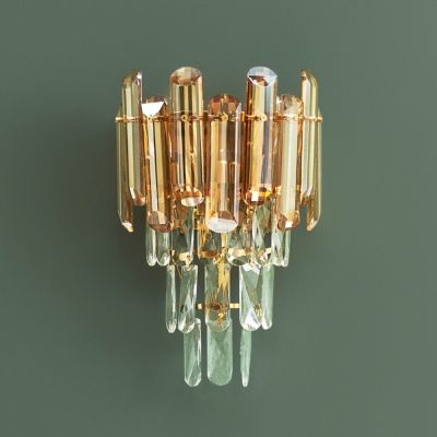 Applique dorée cristal prestige cascade de pampille - Elemia