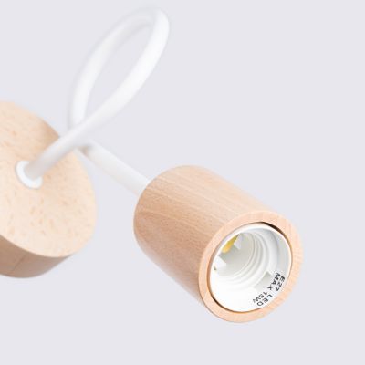Applique en acier/bois 1 ampoule 4000K - 10x19x24cm Sollux