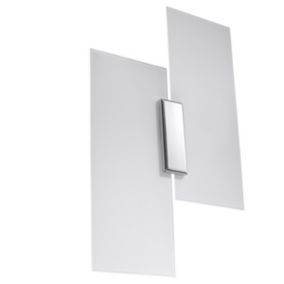 Applique en acier/verre 2 lampes 27x7x37cm Sollux